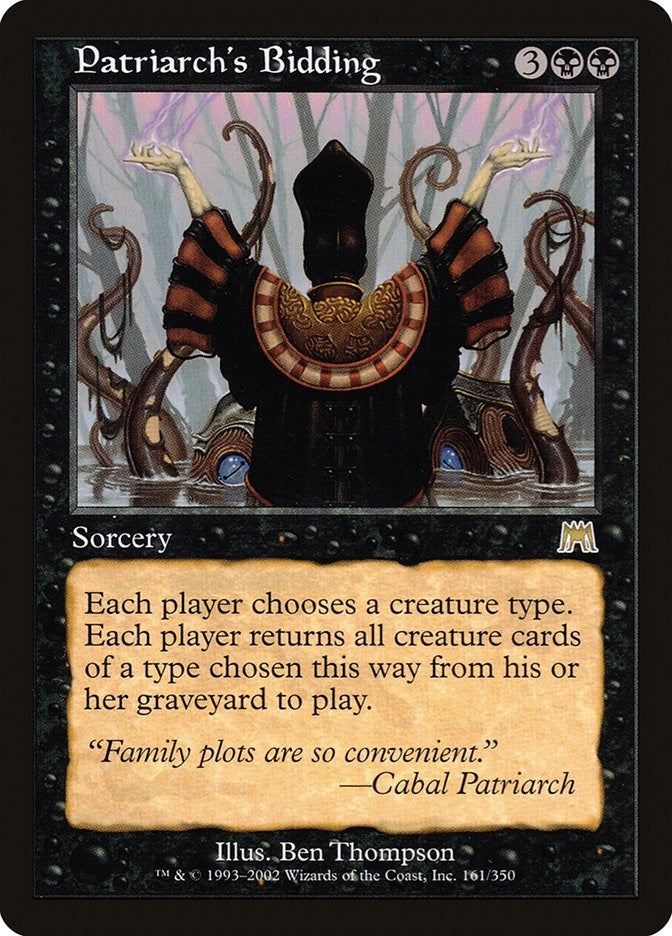 Image for Patriarch's Bidding (161) (Onslaught) - Magic: The Gathering