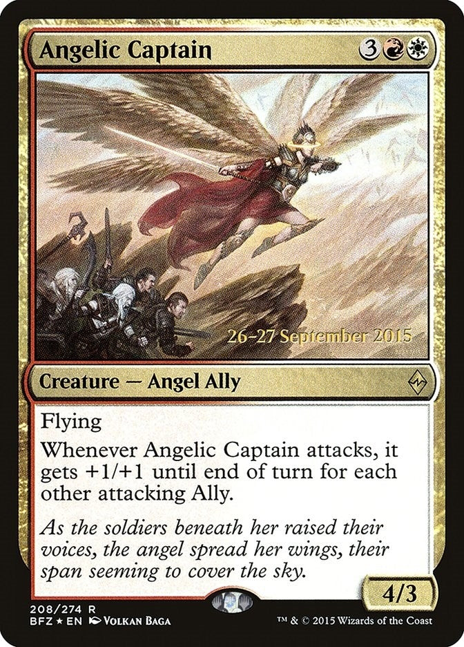 Image for Angelic Captain (208) (Prerelease Cards) - Magic: The Gathering