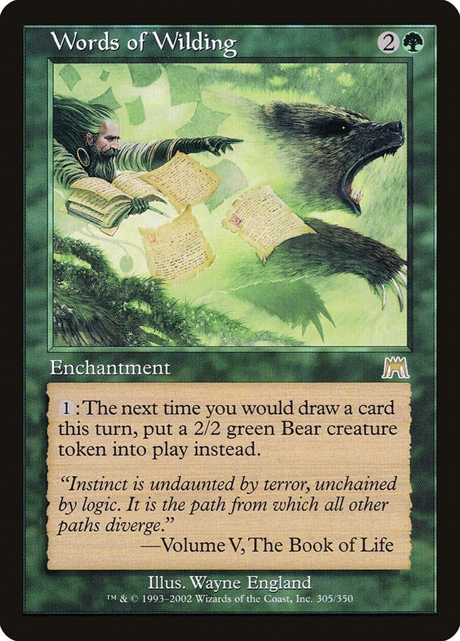 Image for Words of Wilding (305) (Onslaught) - Magic: The Gathering