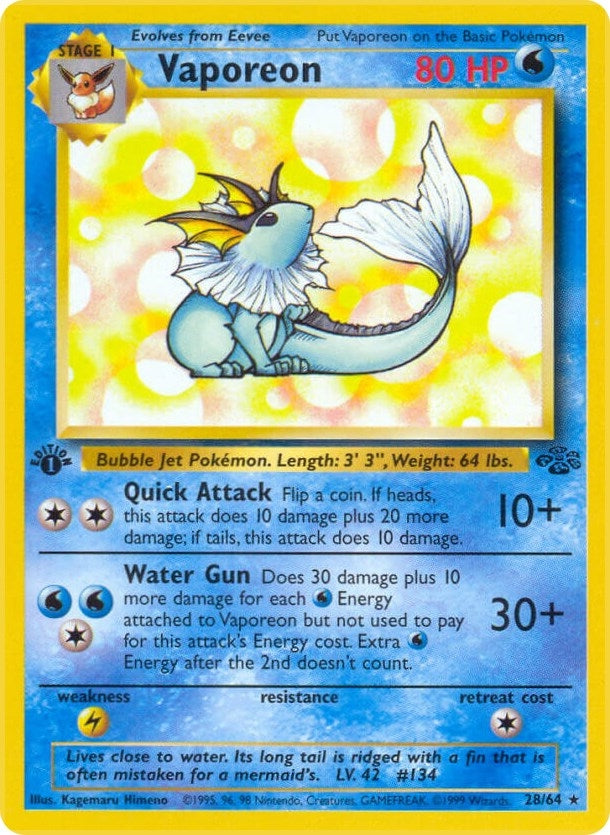 Image for Vaporeon (28) (28/64) (Jungle) - Pokemon