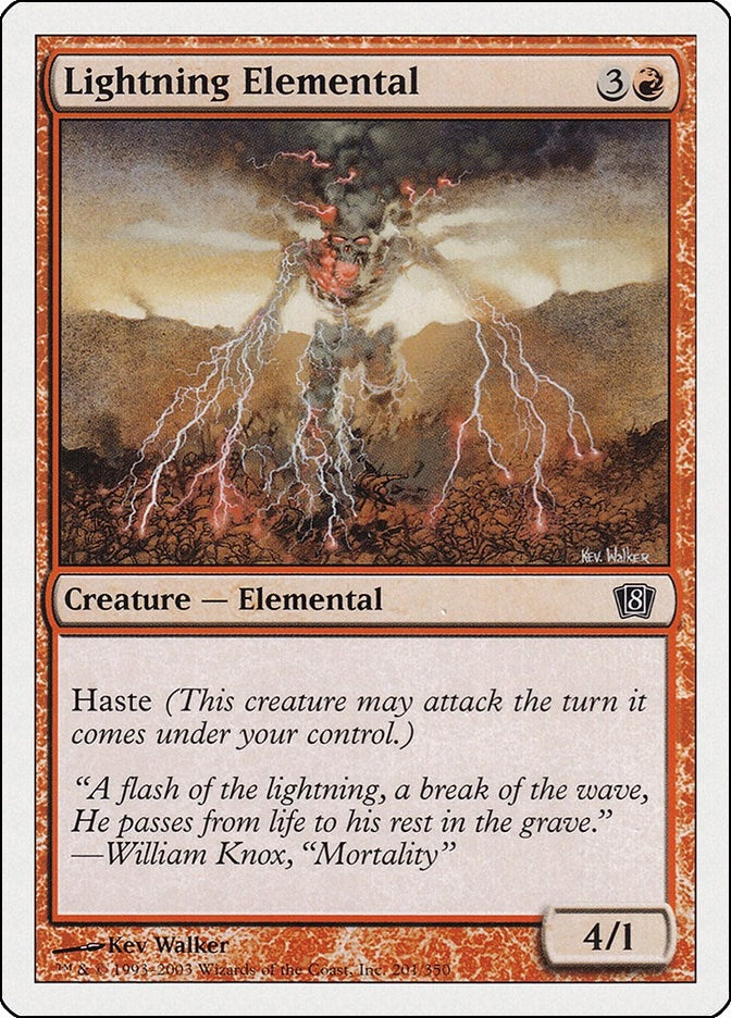 Image for Lightning Elemental (201) (8th Edition) - Magic: The Gathering