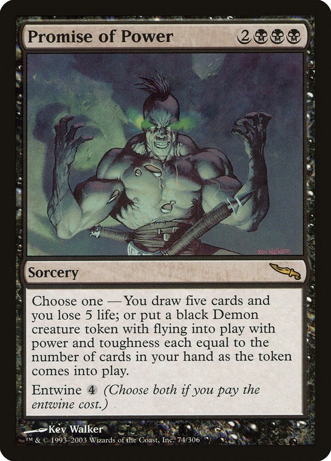 Image for Promise of Power (74) (Mirrodin) - Magic: The Gathering