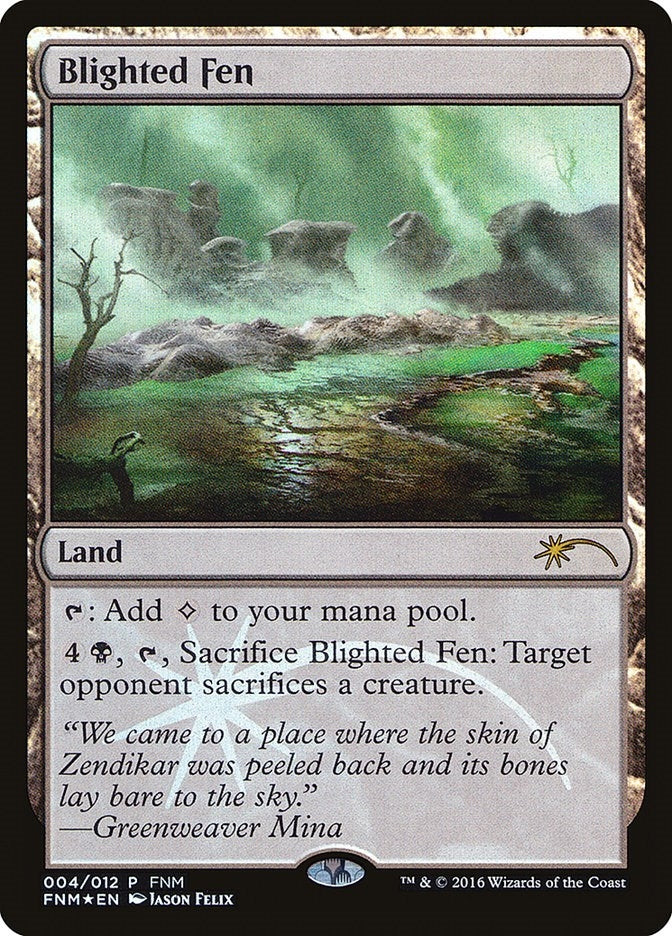Image for Blighted Fen (4) (FNM Promos) - Magic: The Gathering