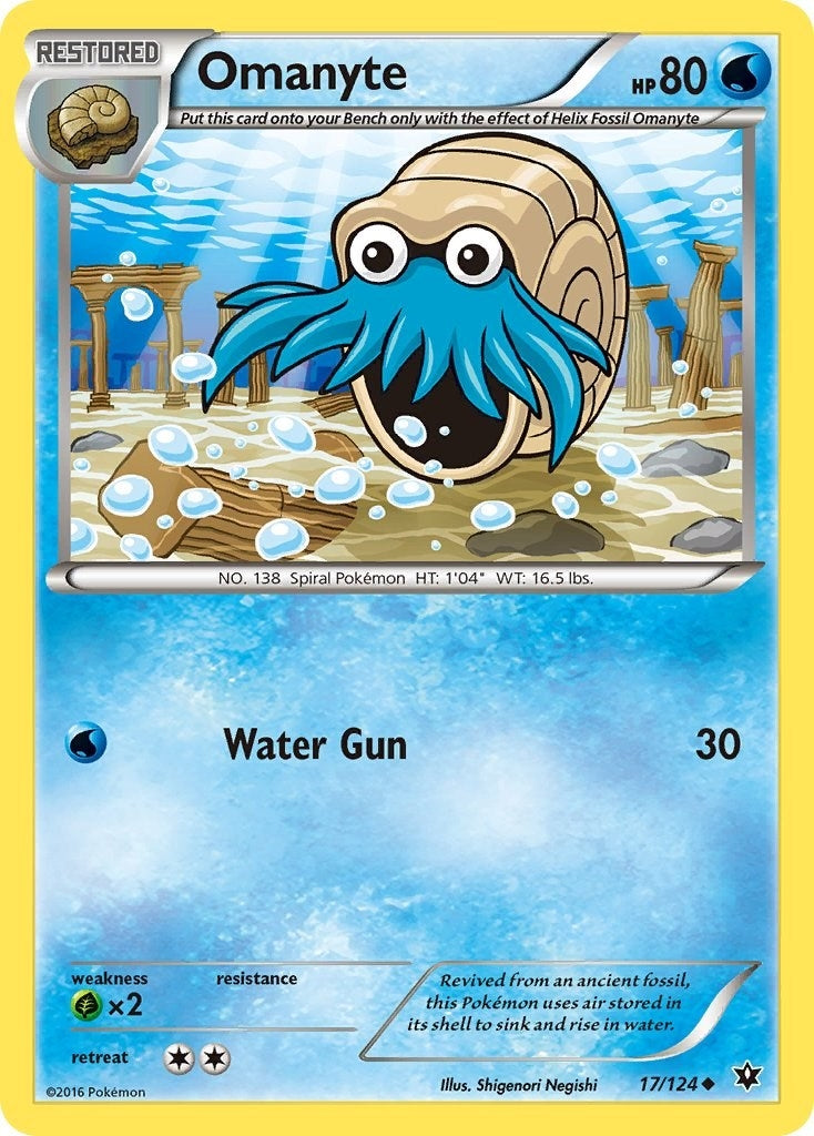 Image for Omanyte (17/124) (XY - Fates Collide) - Pokemon