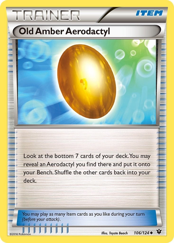 Image for Old Amber Aerodactyl (106/124) (XY - Fates Collide) - Pokemon