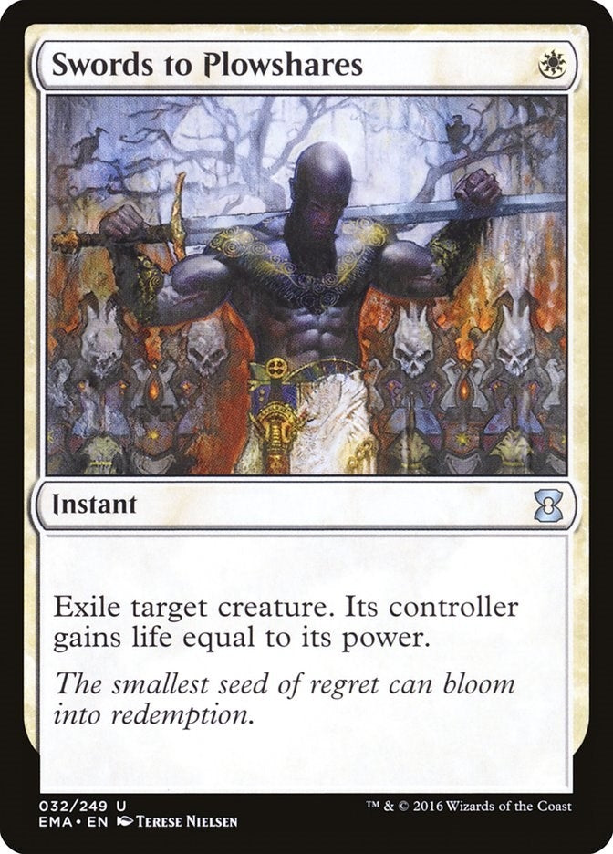 Image for Swords to Plowshares (32) (Eternal Masters) - Magic: The Gathering