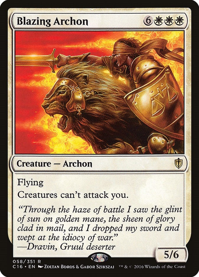 Image for Blazing Archon (58) (Commander 2016) - Magic: The Gathering