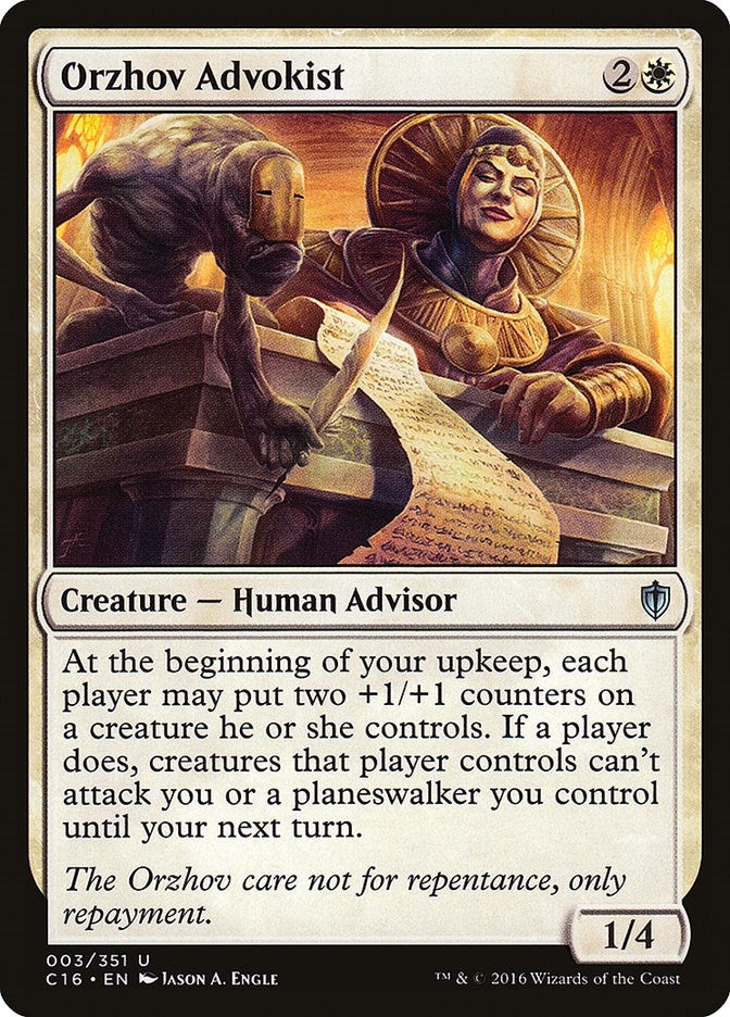 Image for Orzhov Advokist (3) (Commander 2016) - Magic: The Gathering
