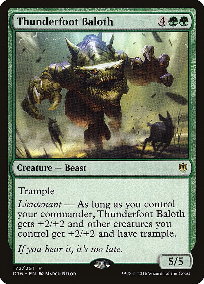 Image for Thunderfoot Baloth (172) (Commander 2016) - Magic: The Gathering