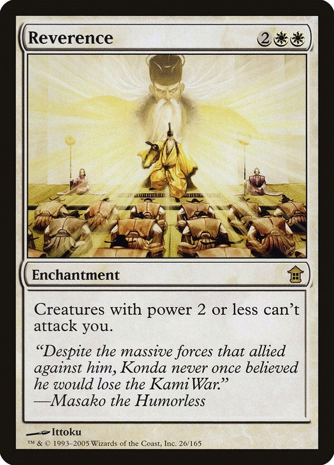 Image for Reverence (26) (Saviors of Kamigawa) - Magic: The Gathering