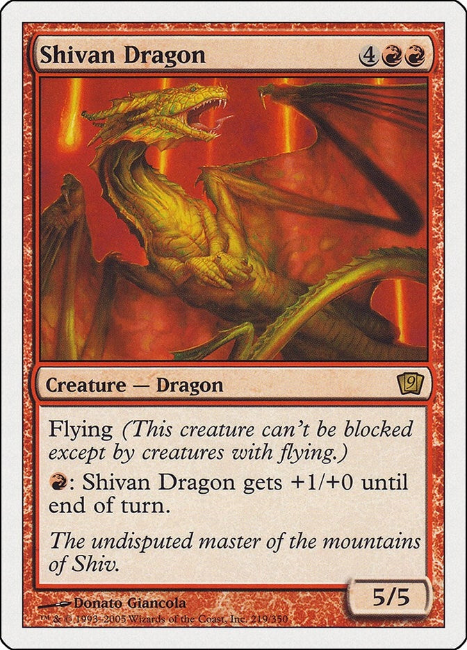 Image for Shivan Dragon (219) (9th Edition) - Magic: The Gathering