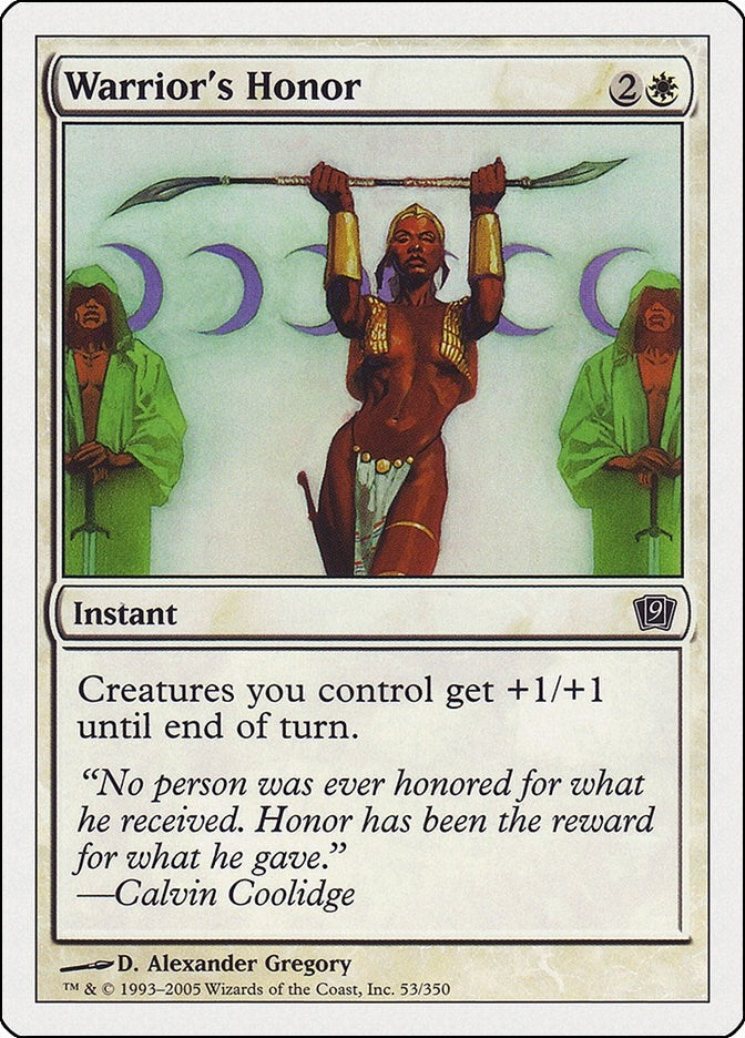 Image for Warrior's Honor (53) (9th Edition) - Magic: The Gathering