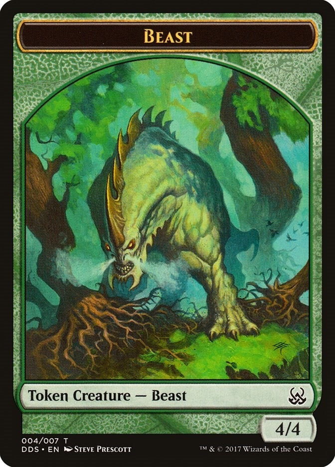 Image for Beast Token (4) (Duel Decks: Mind vs. Might) - Magic: The Gathering