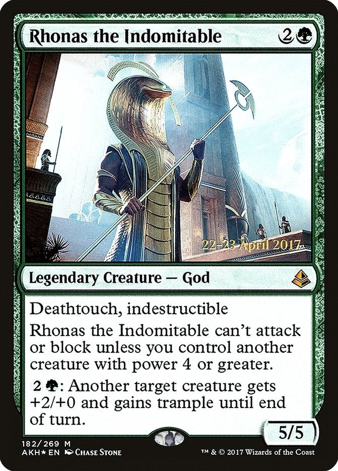 Image for Rhonas the Indomitable (182) (Prerelease Cards) - Magic: The Gathering