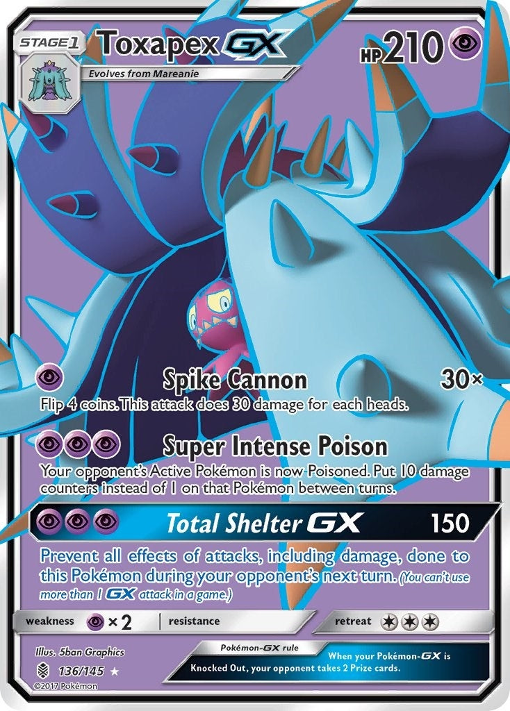Image for Toxapex GX (Full Art) (136/145) (SM - Guardians Rising) - Pokemon