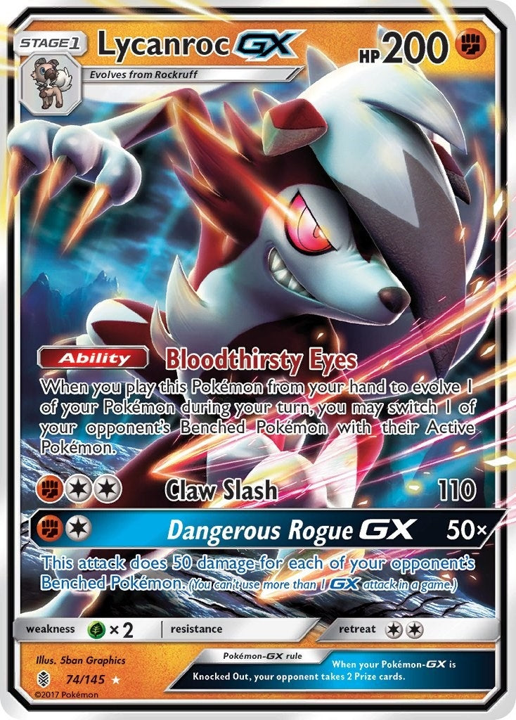 Image for Lycanroc GX (74/145) (SM - Guardians Rising) - Pokemon