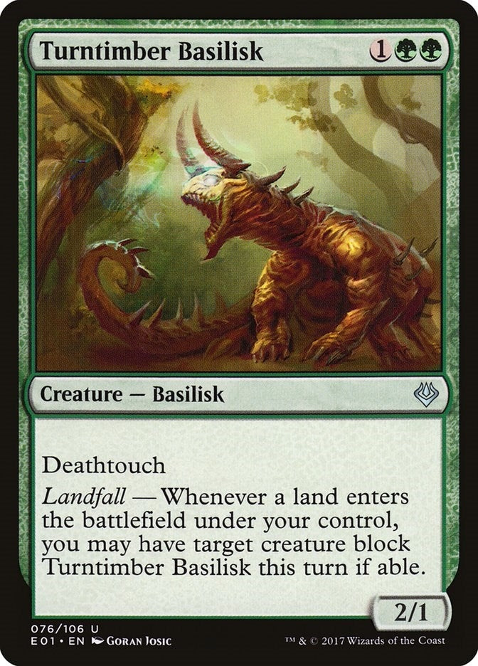 Image for Turntimber Basilisk (76) (Archenemy: Nicol Bolas) - Magic: The Gathering