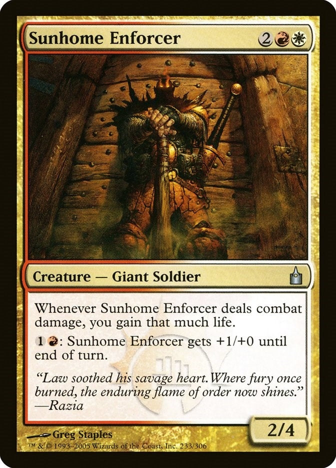 Image for Sunhome Enforcer (233) (Ravnica: City of Guilds) - Magic: The Gathering
