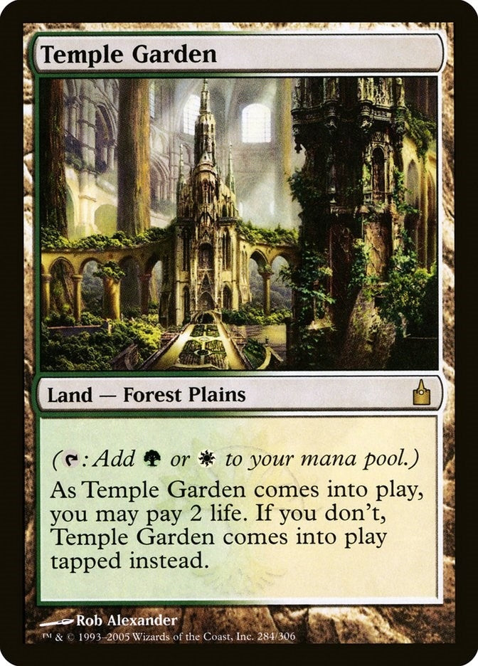Image for Temple Garden (284) (Ravnica: City of Guilds) - Magic: The Gathering