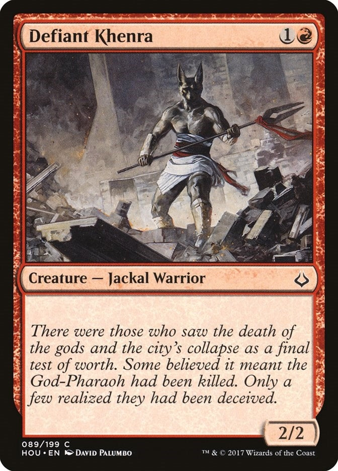 Image for Defiant Khenra (89) (Hour of Devastation) - Magic: The Gathering