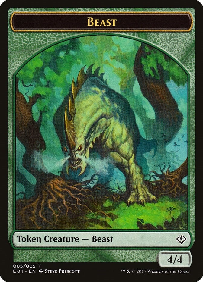 Image for Beast (005) // Soldier Double-sided Token (5 // 1) (Archenemy: Nicol Bolas) - Magic: The Gathering