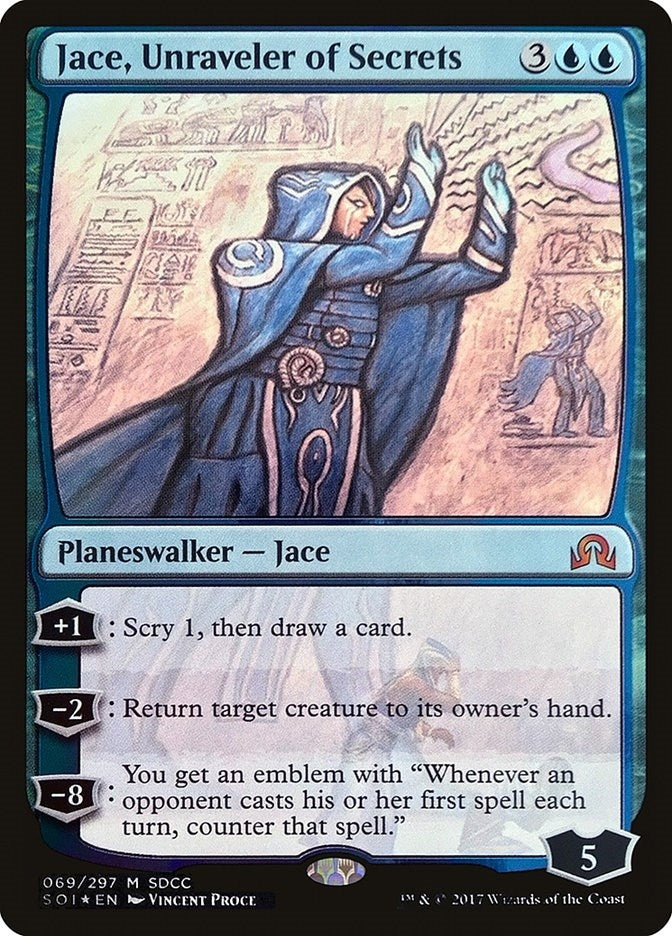 Image for Jace, Unraveler of Secrets (SDCC 2017 Exclusive) (69) (Media Promos) - Magic: The Gathering
