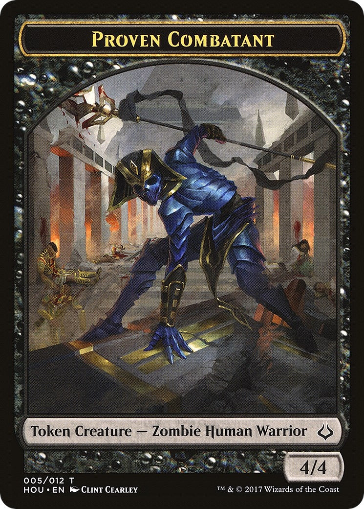 Image for Proven Combatant // Zombie Double-Sided Token (5 // 20) (Hour of Devastation) - Magic: The Gathering