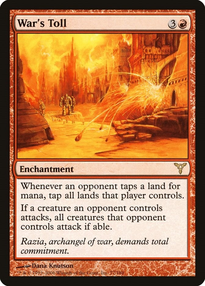 Image for War's Toll (77) (Dissension) - Magic: The Gathering