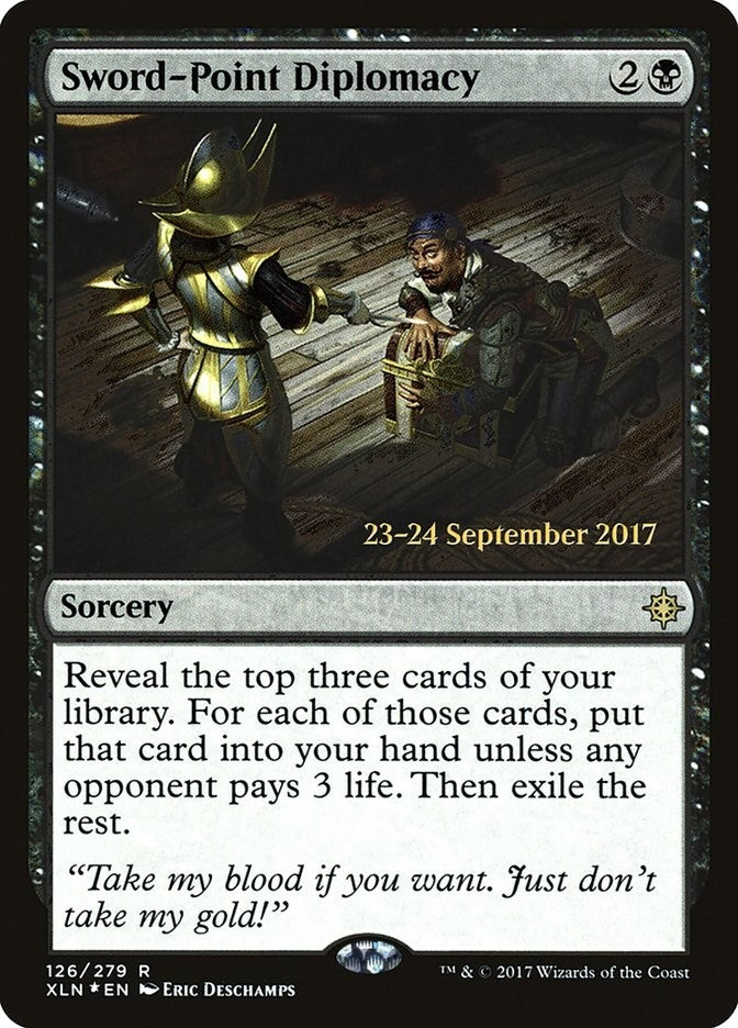 Image for Sword-Point Diplomacy (126) (Prerelease Cards) - Magic: The Gathering