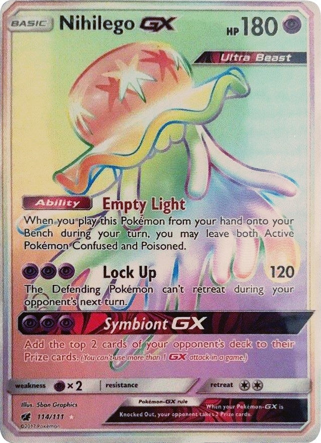Image for Nihilego GX (Secret) (114/111) (SM - Crimson Invasion) - Pokemon