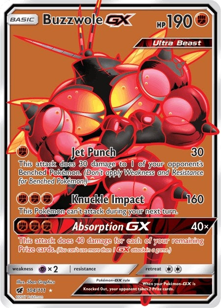Image for Buzzwole GX (Full Art) (104/111) (SM - Crimson Invasion) - Pokemon