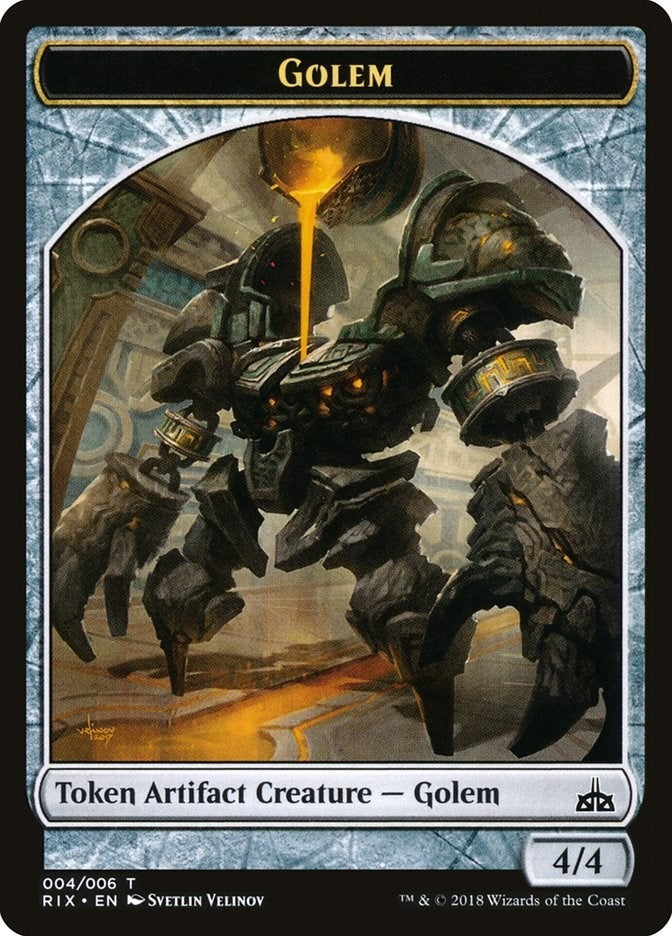 Image for Golem Token (004) (4) (Rivals of Ixalan) - Magic: The Gathering