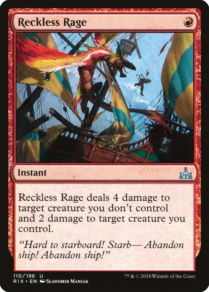 Image for Reckless Rage (110) (Rivals of Ixalan) - Magic: The Gathering