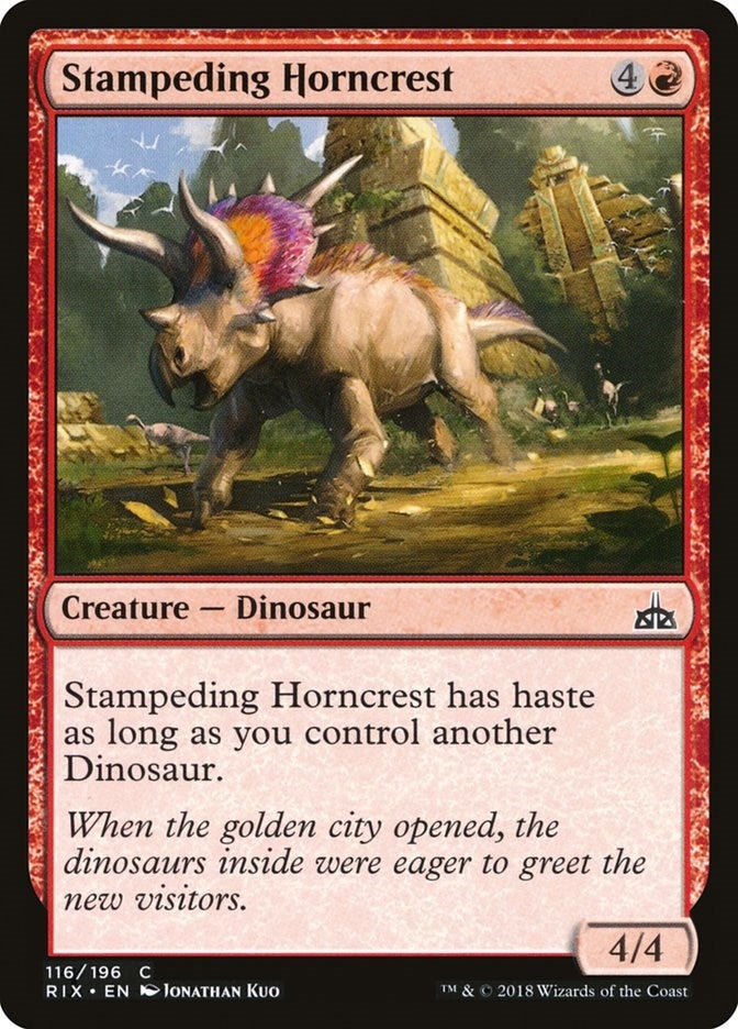 Image for Stampeding Horncrest (116) (Rivals of Ixalan) - Magic: The Gathering