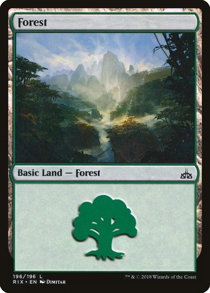 Image for Forest (196) (Rivals of Ixalan) - Magic: The Gathering