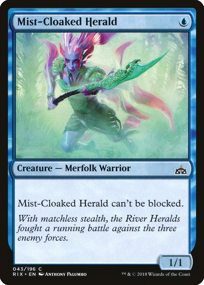Image for Mist-Cloaked Herald (43) (Rivals of Ixalan) - Magic: The Gathering