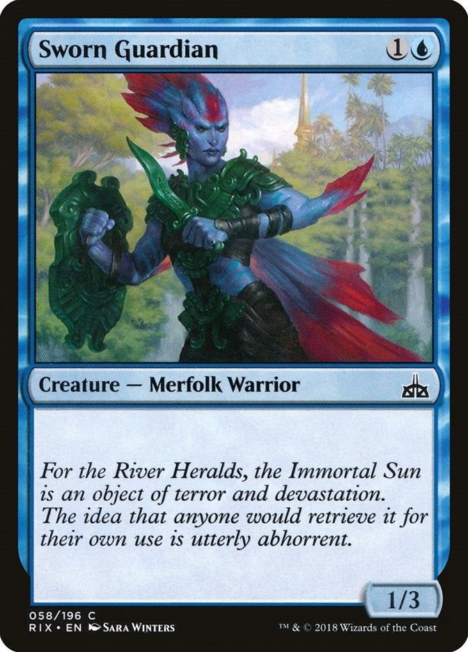 Image for Sworn Guardian (58) (Rivals of Ixalan) - Magic: The Gathering