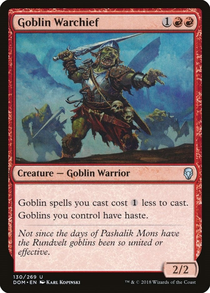 Image for Goblin Warchief (130) (Dominaria) - Magic: The Gathering