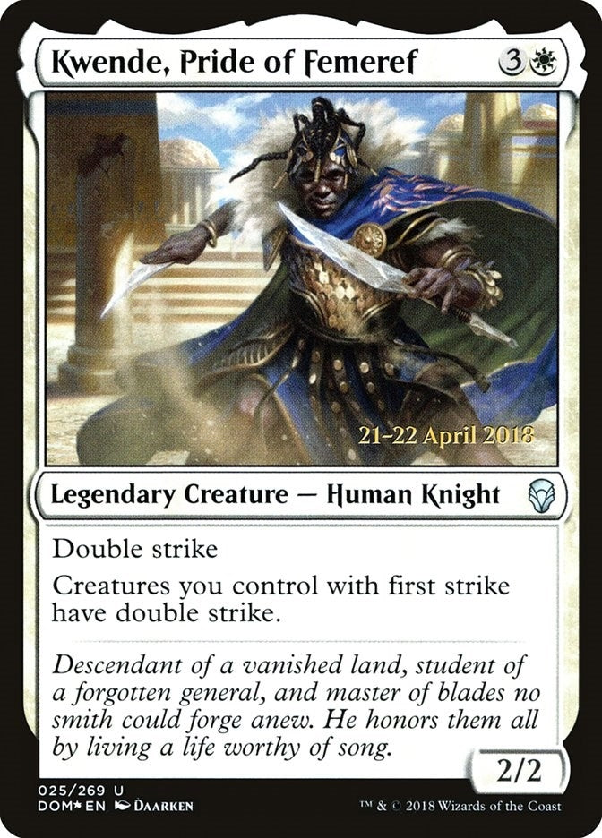 Image for Kwende, Pride of Femeref (25) (Prerelease Cards) - Magic: The Gathering