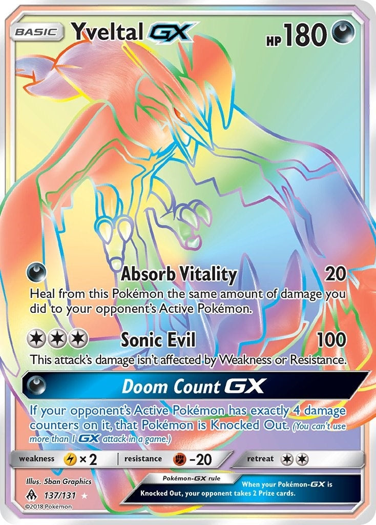 Image for Yveltal GX (Secret) (137/131) (SM - Forbidden Light) - Pokemon