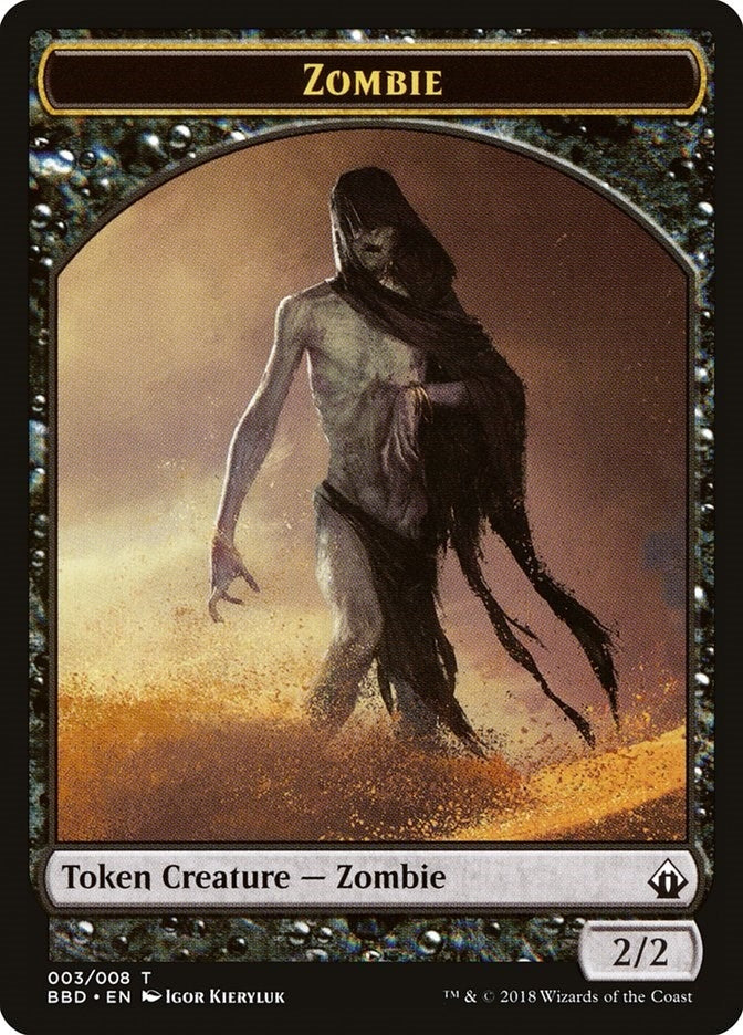 Image for Zombie Token (3) (Battlebond) - Magic: The Gathering