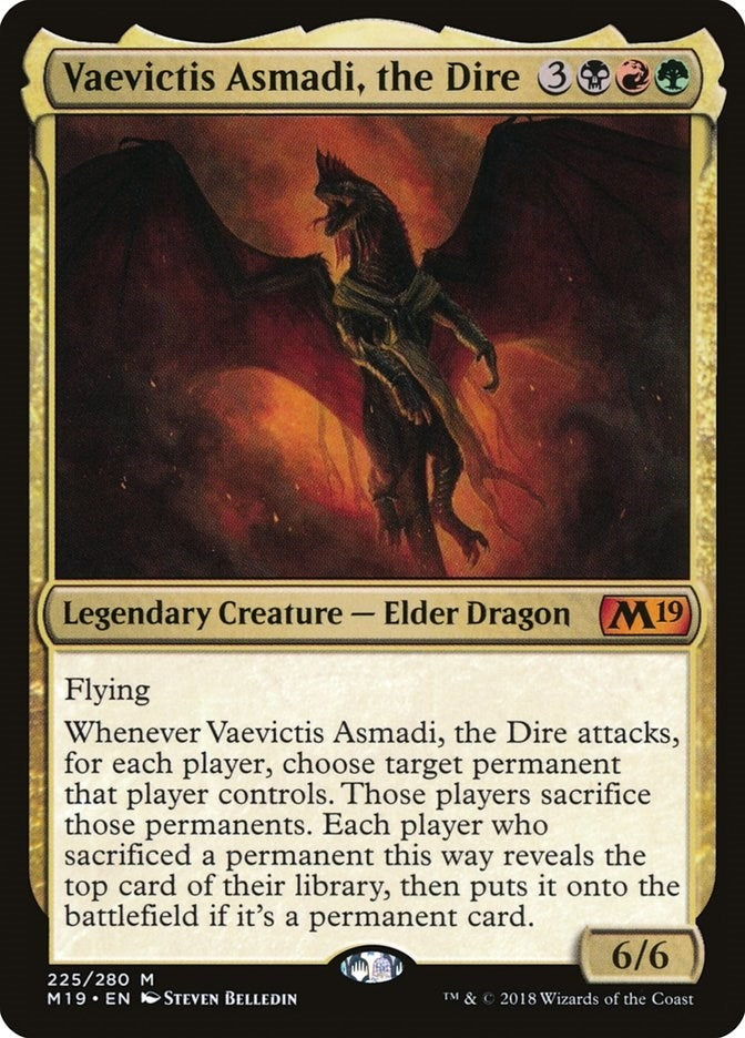 Image for Vaevictis Asmadi, the Dire (225) (Core Set 2019) - Magic: The Gathering
