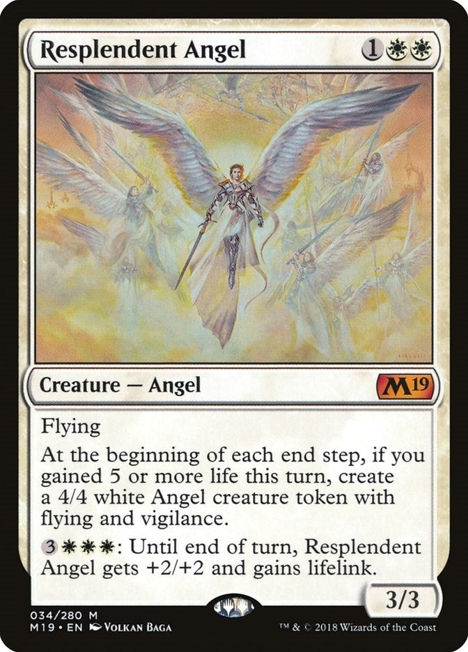 Image for Resplendent Angel (34) (Core Set 2019) - Magic: The Gathering