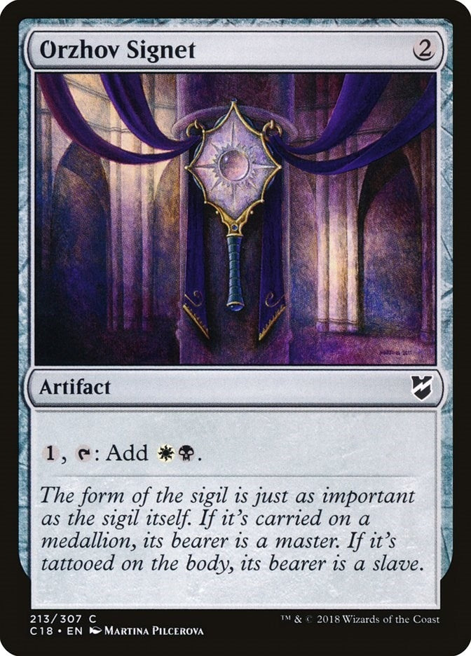 Image for Orzhov Signet (213) (Commander 2018) - Magic: The Gathering