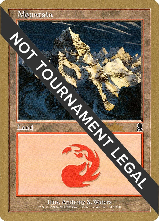 Image for Mountain (343) - 2002 Brian Kibler (ODY) (World Championship Decks) - Magic: The Gathering