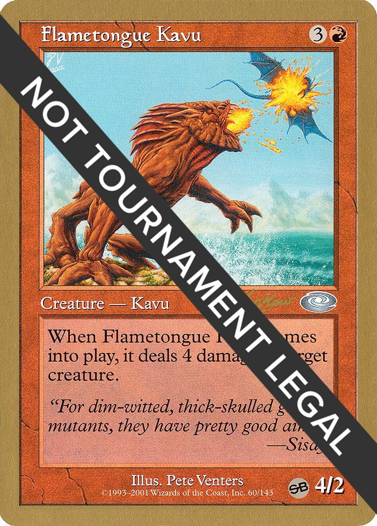 Image for Flametongue Kavu - 2002 Sim Han How (PLS) (SB) (World Championship Decks) - Magic: The Gathering