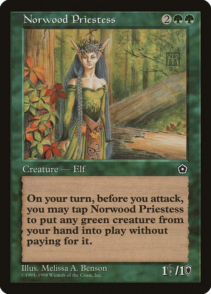 Image for Norwood Priestess (Portal Second Age) - Magic: The Gathering