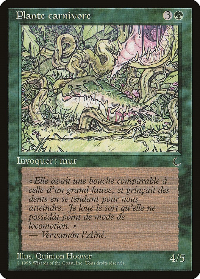 Image for Carnivorous Plant (French) - "Plante carnivore" (Renaissance) - Magic: The Gathering