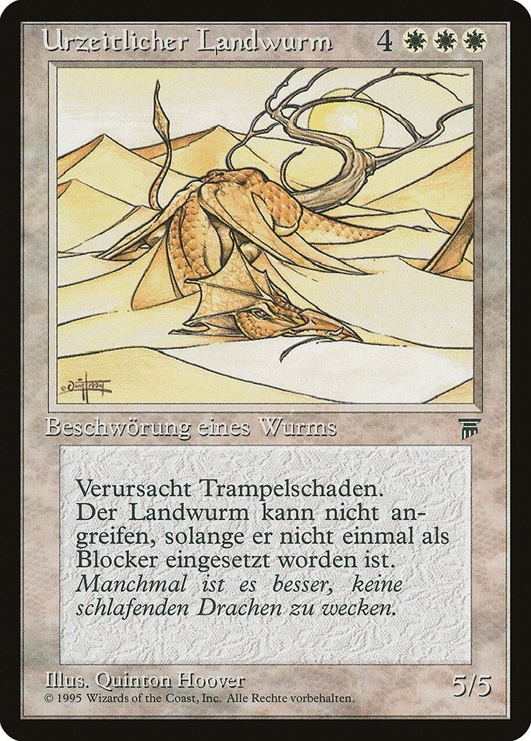 Image for Elder Land Wurm (German) - "Urzeitlicher Landwurm" (Renaissance) - Magic: The Gathering