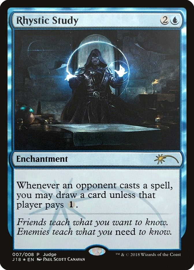 Image for Rhystic Study (7) (Judge Promos) - Magic: The Gathering